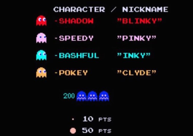 Pac-Man ghosts were almost all the same color — red