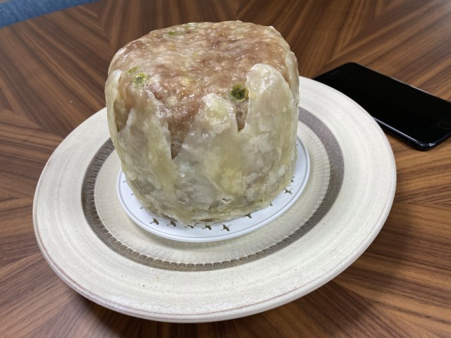 Giant “mini” shumai full of normal shumai dumplings sold at Kiyoken